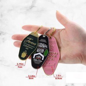 QY Vintage Metal Keychain Enamel Alloy <b>Key</b> <b>Ring</b> <b>Custom</b> Logo Gift Accessory for Bags and <b>Keys</b> - Product Image 6