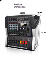 Meilleures ventes transfrontalières, série KG, mixeur professionnel 4/6 canaux avec amplificateur intégré 600W, entrées/sorties XLR, AC 100-240V
