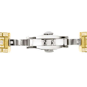 2025ผู้ชายสายหนังสุดหรูประดับเพชรคริสตัลขนาด42มม. กันน้ำสไตล์ฮิปฮอปแวววาวนาฬิกากว้าง22มม. - Product Image 5