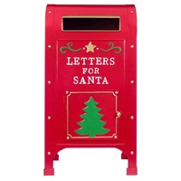 Boîte aux lettres décorative de Noël Oniya Oniya en métal pour Père Noël, 32x32x60cm, pour la maison, le jardin et les fêtes