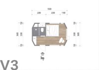 Maison Capsule en Aluminium Préfabriquée Modulaire - Cabine Apple Résistante à la Neige pour Zones Froides -40°C ° De la lettre C à +55 ° C