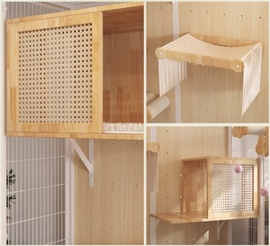 Villa de luxe pour animaux de compagnie, mobilier de magasin, verre trempé, bois de haute qualité, produit premium, faible MOQ - Product Image 2