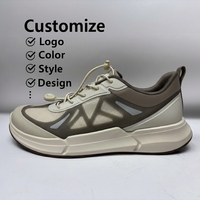 Chaussures de randonnée pour hommes en mesh imperméable avec logo personnalisé, lacets, doublure en coton et semelle intermédiaire en PU