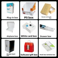 Boîte d'emballage en papier kraft ondulé avec fermeture éclair à bande détachable et logo personnalisé, boîtes d'expédition pour l'électronique grand public