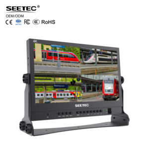 Moniteur de diffusion SEETEC ATEM156 15,6 pouces 1080P IPS, entrée/sortie HDMI <span class=keywords><strong>4K</strong></span>, multi-vue pour la <span class=keywords><strong>production</strong></span> en <span class=keywords><strong>studio</strong></span> et sur le terrain - Product Image 1