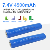 POEAE 2S1P 26650 7.4V 4500mAh Paket Baterai Lithium Ion Isi Ulang untuk Dekorasi Liburan