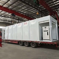 Station mobile conteneurisée de 40000 L à capacité personnalisée, options essence/diesel, pour flotte, usage industriel, configuration spécifique au projet