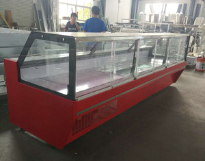 Vitrine réfrigérée commerciale à angle droit pour charcuterie et viande, avec refroidissement par ventilateur, pour <span class=keywords><strong>supermarché</strong></span> - Product Image 3