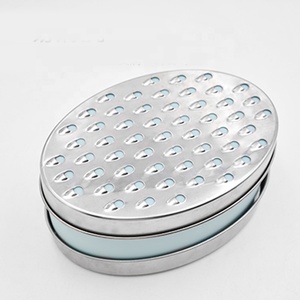 Food Grade Oval Shape Stainless Steel Flat <strong>Grater</strong> with Container Box Kitchen <strong>Cheese</strong> Shredder <strong>Parmesan</strong> Shredder Kitchen Gifts - Product Image 2