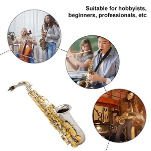 Eb Alto Saxophone Đồng E phẳng sax 802 Key loại woodwind cụ với làm sạch Rod vải găng tay dây đeo đệm trường hợp - Product Image 3