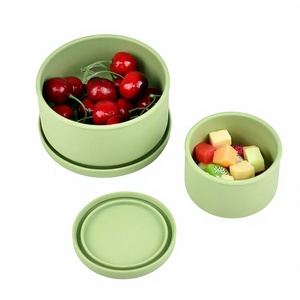 Offre Spéciale : Lot de 2 Boîtes Empilables en Silicone Réutilisables, Antiadhésives et de Qualité Alimentaire avec Couvercle Hermétique - Product Image 1