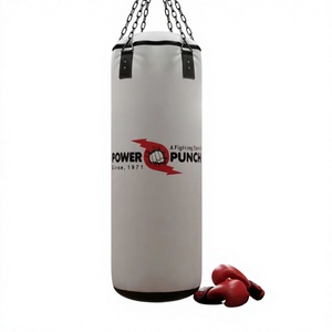 Saco de Boxeo de Cuero POWER PUNCH de Alta Resistencia con Relleno de Arena para Entrenamiento de Gimnasio, Kickboxing, MMA, Muay Thai, 25 KG - Product Image 1