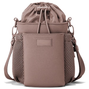 Produttore Logo personalizzato morbido isolato in Neoprene supporto di vetro coperchio bottiglia di acqua borsa per il trasporto con <span class=keywords><strong>tasca</strong></span> del telefono e cinturino - Product Image 1