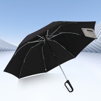 Parapluie inversé automatique avec poignée de poignet, baleines renforcées robustes, tissu imperméable épais, poignée antidérapante, résistant au vent
