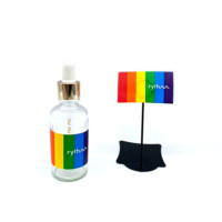 Feuille chaude estampage personnalisé vinyle métallique ovale autocollant étiquette pour huile essentielle bouteille flacons parfum étiquette impression