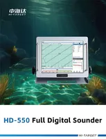 Sondeur de profondeur ultrasonique numérique monofréquence HD550 de qualité supérieure pour l'étude des canaux fluviaux et des zones peu profondes en mer