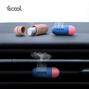 Özel Logo Mini araba hava spreyi uçucu yağ difüzör havalandırma klip silikon araba aromaterapi difüzör