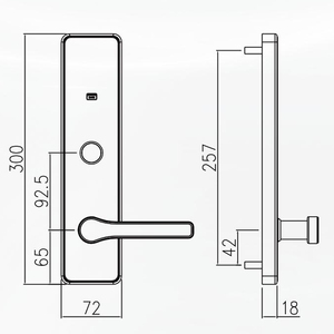 Bán hàng tốt nhất cửa thông minh ngón tay in thẻ RFID và <span class=keywords><strong>Reader</strong></span> chống-mislock khách sạn ổ khóa - Product Image 3