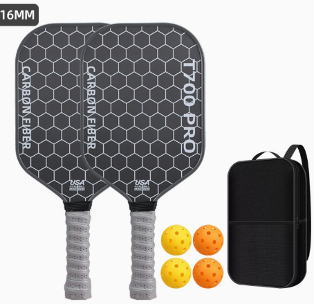 Gris 2 raquetas grises + 4 pelotas + bolsa