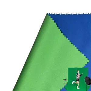 Supply 3m wide blue green double sided composite fabric for photographic background cloth