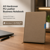 Carnet promotionnel A5 en cuir PU avec impression de logo personnalisé pour réunions d'affaires, bloc-notes en gros