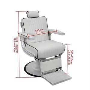 Chaise de coiffure en cuir durable de haute qualité, mobilier de salon pour salon de beauté et barbier, en promotion - Product Image 1