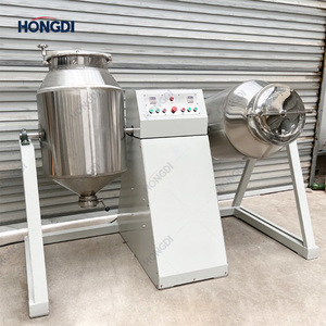 Mélangeur à double cône 100 kg à double tambour avec support en acier au carbone, mélangeur de poudre à double cuve pour ligne de production haute efficacité - Product Image 6