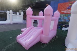 Lilytoys gonflable fête de mariage Commercial rose rebond maison enfants sautant château avec toboggan piscine gonflable blanc videur - Product Image 4