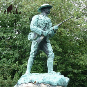 क्वांग कस्टम आउटडोर स्मारक कांस्य मूर्तिकला जीवन आकार योद्धा प्रतिमा नायक स्मारक - Product Image 3