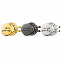Clip magnétique personnalisé pour chapeau de golf avec logo, marqueur de balle de golf vierge en métal, accessoires de golf personnalisés pour golfeurs professionnels, cadeau souvenir