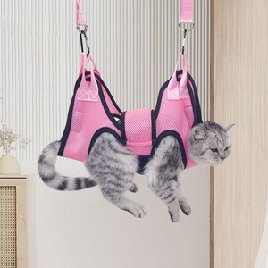 Pet <strong>Grooming</strong> Hammock Cat <strong>Dog</strong> Nail-Trimming Restraint Teddy-Style Hook-On Medication Feeder Anti-Scratching Hanging <strong>Bag</strong> - Product Image 2