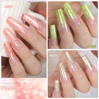 Vernis Gel Platine Haute Densité Super Pigmenté Brillant 15ml à Base d'Eau pour Nail Art Français, Lot de 30 Couleurs Pailletées et Scintillantes, Marque Privée