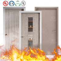 Porte en mélamine ignifuge, fabrication directe usine, porte intérieure en bois, résistante à l'humidité, âme en MDF pour chambre, salon, villa.