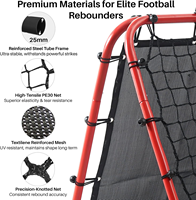 Filet de football OEM ODM direct d'usine 4 angles réglables 4x5FT Polyester Mesh Football Volleyball Rebounder pour l'entraînement en plein air