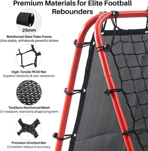 Factory Direct OEM ODM Soccer <strong>Net</strong> 4-angle Adjustable 4x5FT Polyester Mesh <strong>Football</strong> Volleyball <strong>Rebounder</strong> for Outdoor Training - Product Image 2