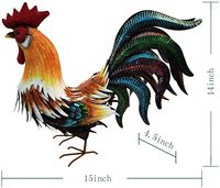 Lampe solaire Deko, applique murale, éclairage solaire fait main, Style attrayant, grande tête, coq de jardin en paon, à bas prix