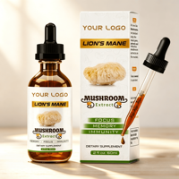Gouttes liquides orales de champignon Crinière de lion – Soutien à la santé cérébrale, système immunitaire et santé intestinale – Complément alimentaire végétalien naturel