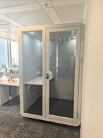 Cabine téléphonique insonorisée portable pour intérieur, cabine silencieuse individuelle pour l'intimité dans les bureaux ouverts