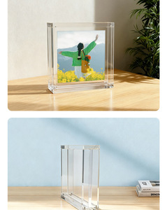 Cadre magnétique autoportant incassable pour photos de famille, format personnalisé 2x3 4x4 5x7 pouces, compatible <span class=keywords><strong>Polaroid</strong></span> Instax Mini - Product Image 6