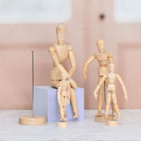 Poupée en bois en forme humaine réglable avec base pour le dessin d'artistes