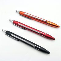 Stylo à bille rétractable avec bannière publicitaire en métal imprimé avec logo et stylet