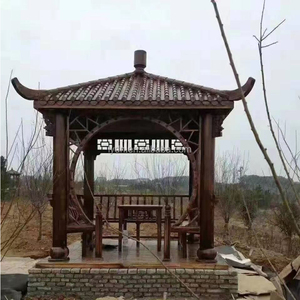 Gazebo en bois de style chinois décoratif pour le refroidissement des temples et des jardins - Product Image 6