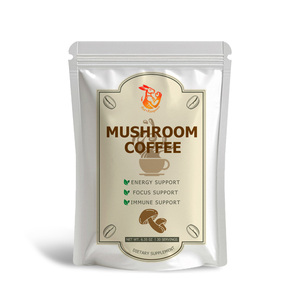 Poudre de café aux champignons OEM ODM avec mélange de protéines de champignons, soutien énergétique, qualité alimentaire, suppléments alimentaires naturels à base de plantes en poudre - Product Image 1