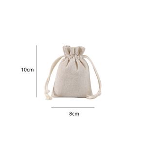Sac de shopping en coton personnalisé avec logo imprimé, sac cadeau recyclable avec cordon de serrage, emballage promotionnel, sac fourre-tout en coton écologique - Product Image 4