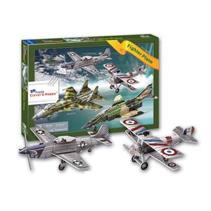 โมเดลเครื่องบินทหาร 3 มิติ <span class=keywords><strong>แบบ</strong></span>ต่อประกอบจาก<span class=keywords><strong>กระดาษ</strong></span>โฟม ของเล่นเครื่องบินรบ ประกอบด้วย 79 ชิ้น - Product Image 3