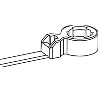 Attache pour goujon, dentelé à l'extérieur, 3,0-30,0 mm, gris, 100 pièces. Art.-No. 157-00064 |   T50SOSSBU-M5-PA66HSUV-GY |