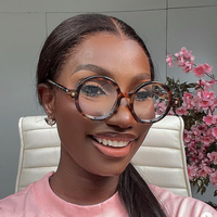 Lunettes de vue rondes anti-lumière bleue tendance pour femmes, nouvelle collection 2026, monture vintage léopard, verres transparents, lunettes d'ordinateur, lunettes de soleil hip-hop pour hommes