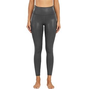 High Waist Yoga Pants Gym <strong>Ladies</strong> Manufacturer for Athletics Wear Wholesale Sports Fitness <strong>Shiny</strong> Womens <strong>Leggings</strong> With Pocket - Product Image 6