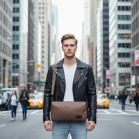 Sac bandoulière vintage multifonctionnel pour homme, idéal pour le quotidien, l'école, le bureau, les voyages et les activités de plein air, avec fermeture éclair, portable