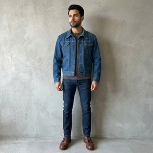 <b>Men</b> High Quality Vintage Acid Wash <b>Leather</b> Bomber <b>Jacket</b> Custom Autumn Fashion Outerwear Classic Stand Collar Windproof Front - Product Image 1